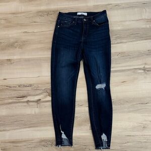 KanCan Midnight Blue Ripped Skinny Jeans